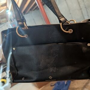 Nanette Lepore Black Tote with Gold Accents